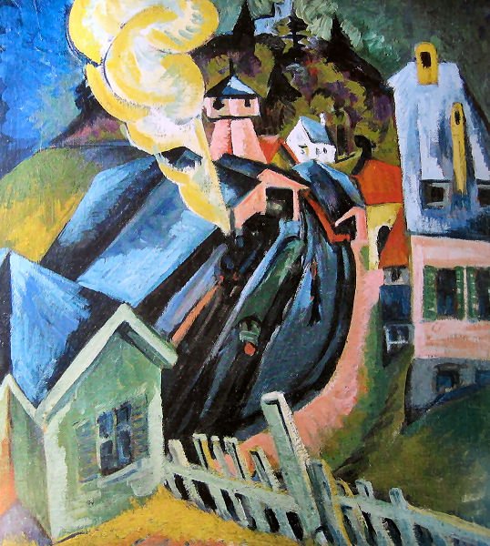 Koenigstein jernbanestasjon av Ernst Ludwig Kirchner