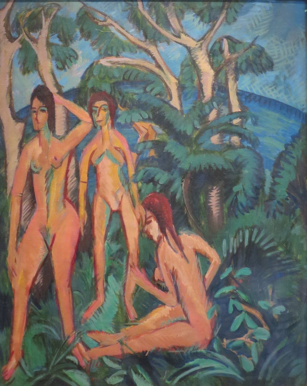 Badende under trær av Ernst Ludwig Kirchner