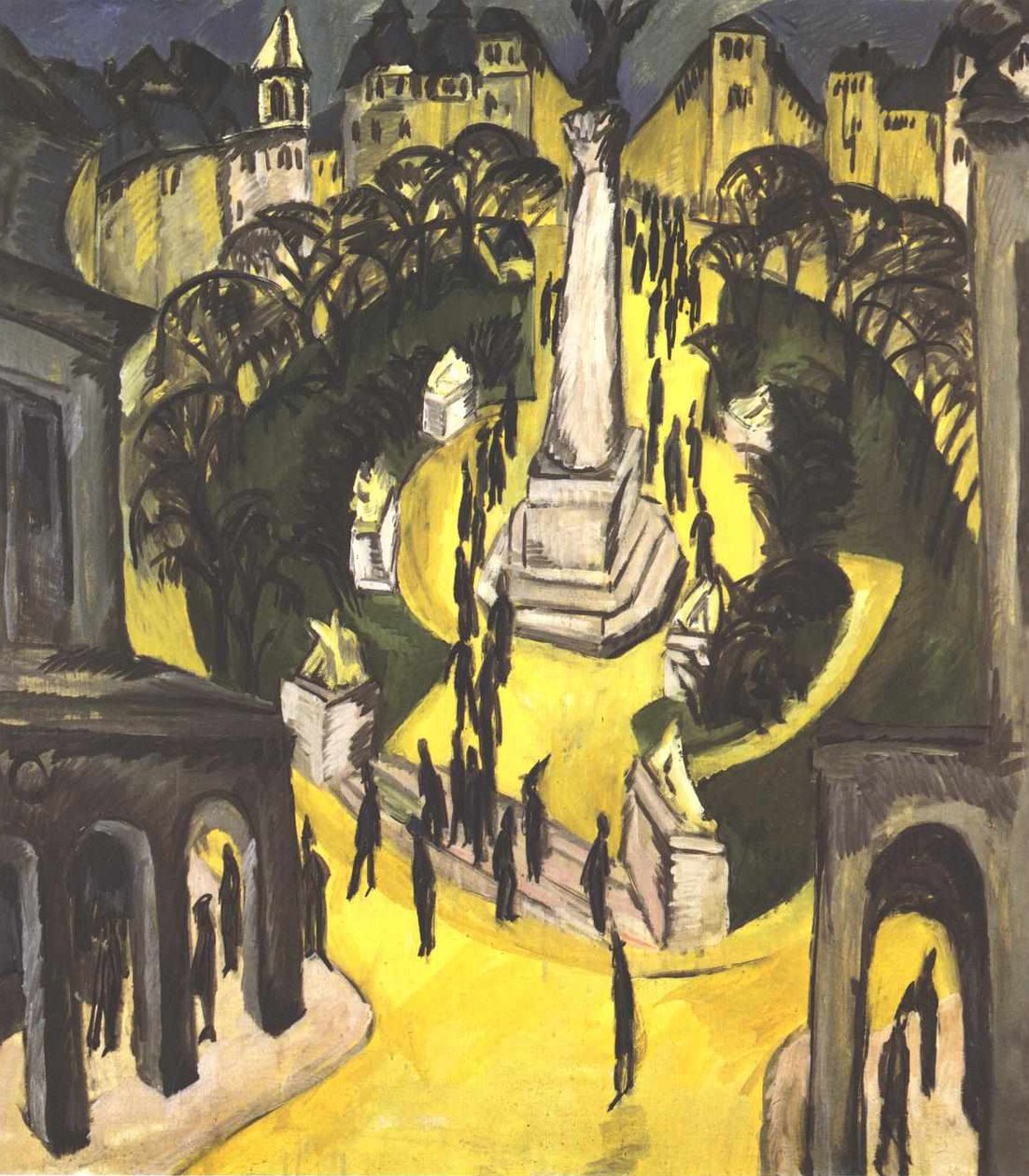 Belle Alliance Platz i Berlin av Ernst Ludwig Kirchner