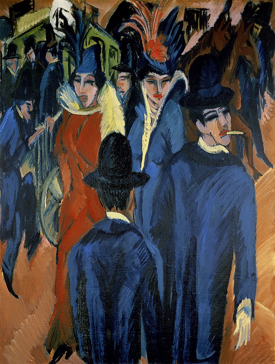 Berlin Street Scene, 1913 av Ernst Ludwig Kirchner