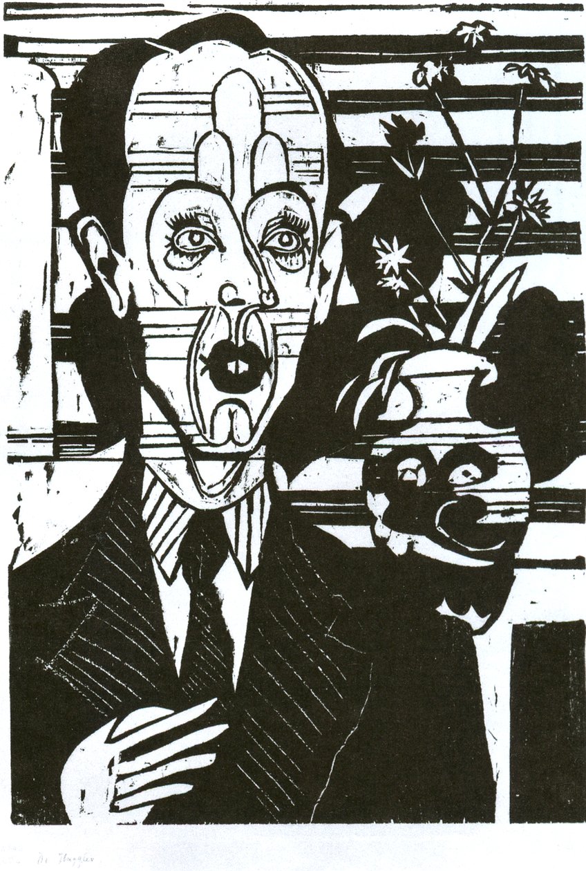 Portrett av Dr Huggler av Ernst Ludwig Kirchner