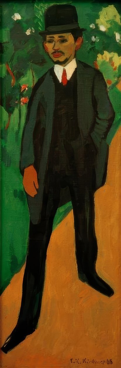Portrett av Erich Heckel av Ernst Ludwig Kirchner
