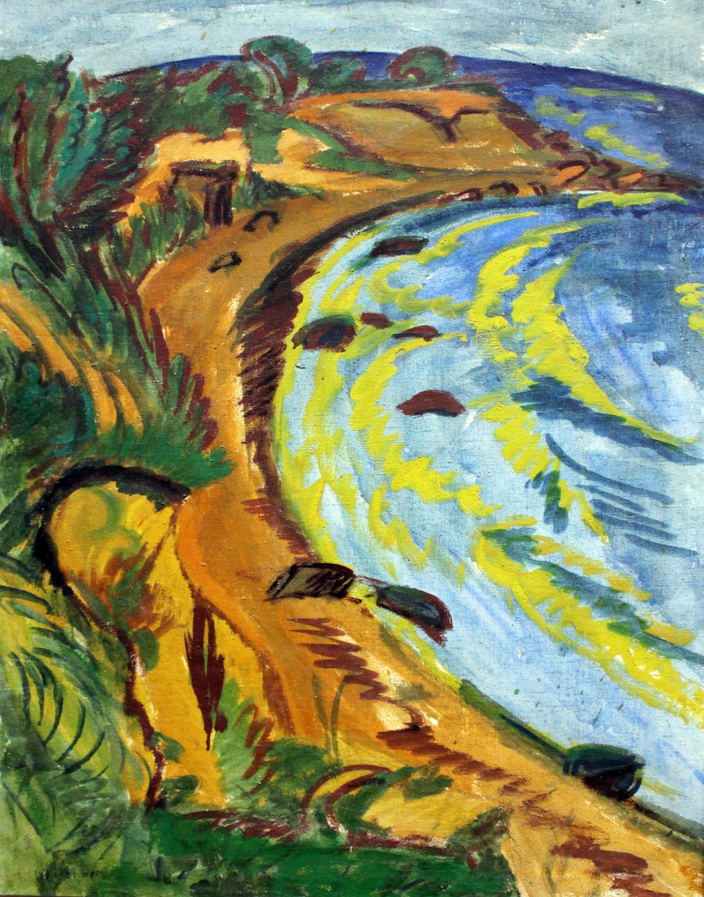 Bay på Femern -kysten av Ernst Ludwig Kirchner