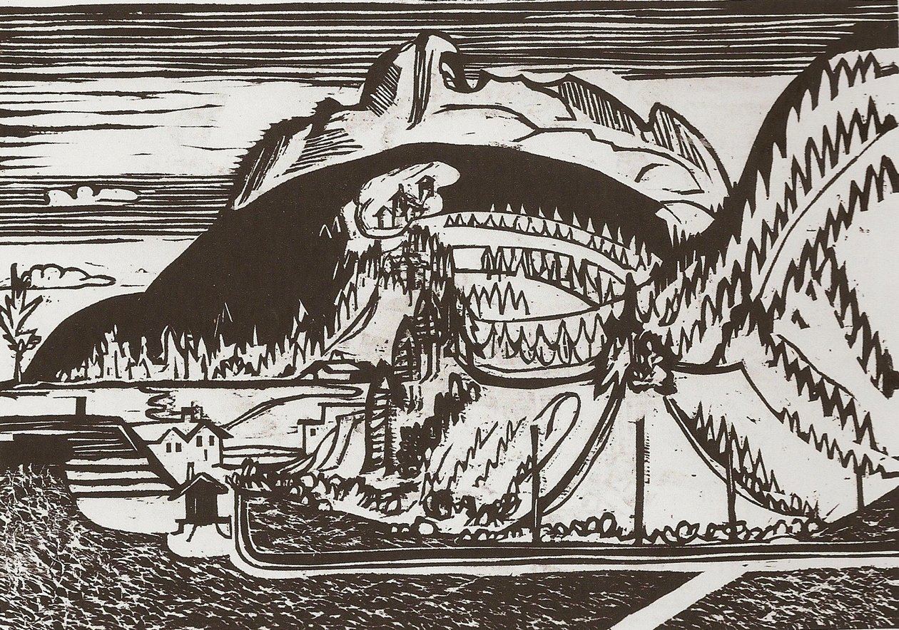 Clavadeler berg av Ernst Ludwig Kirchner