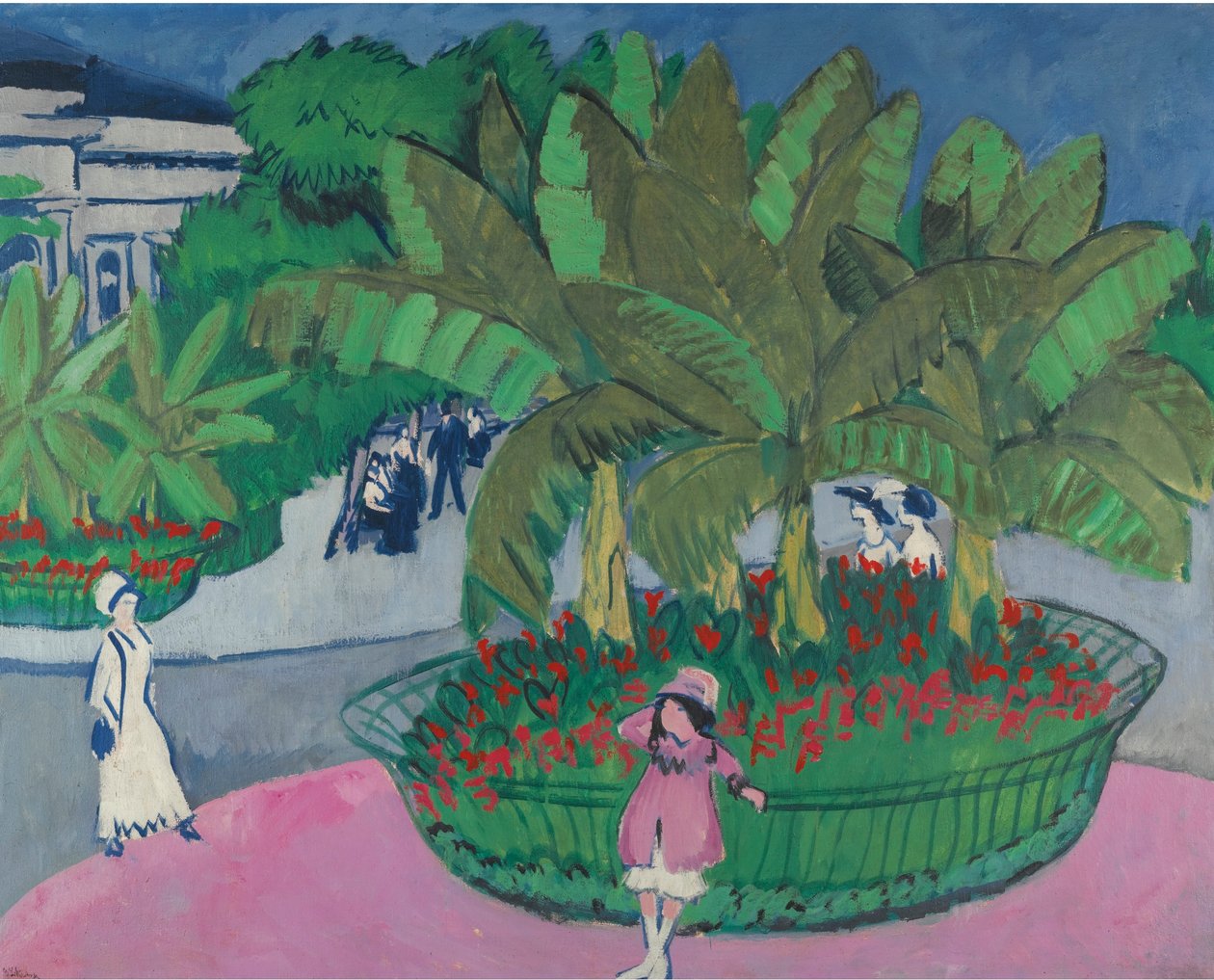 Boskett, Albertplatz i Dresden av Ernst Ludwig Kirchner