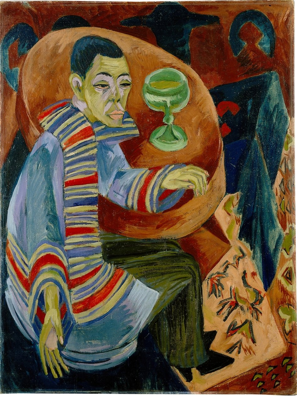 Drikkeren (selvportrett) av Ernst Ludwig Kirchner