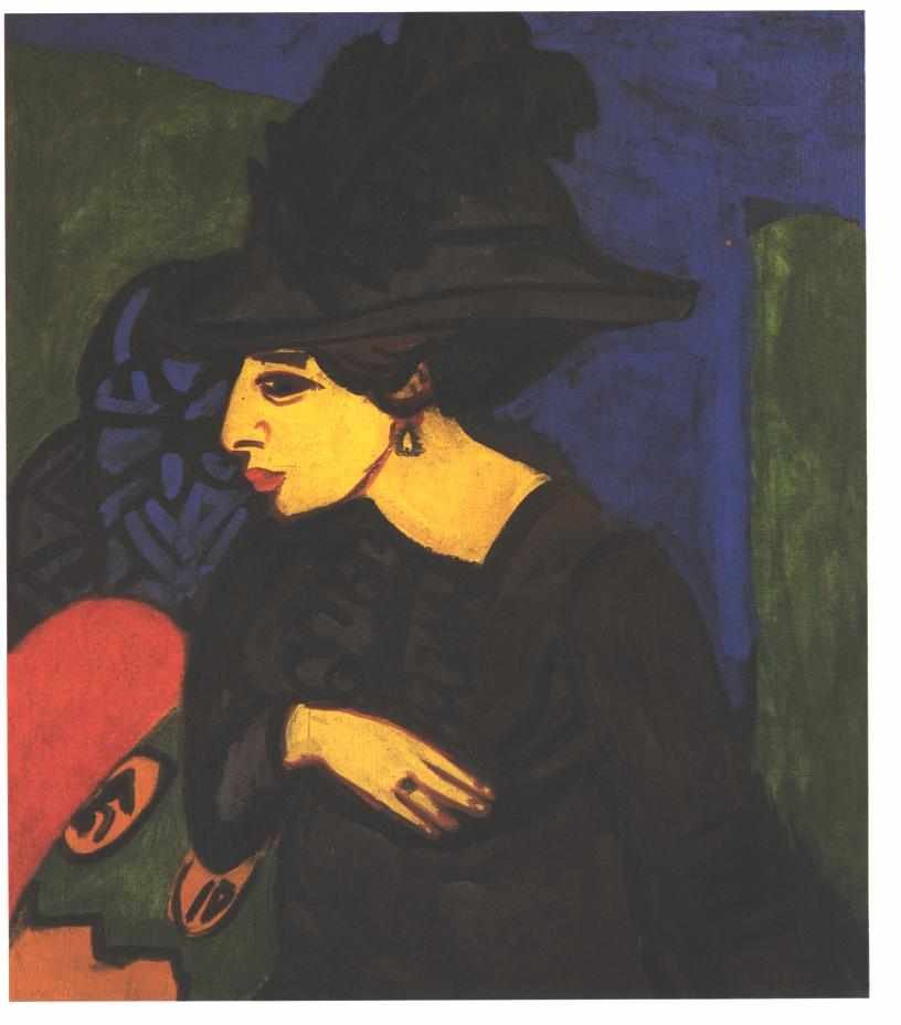 Dodo med fjærhatt av Ernst Ludwig Kirchner