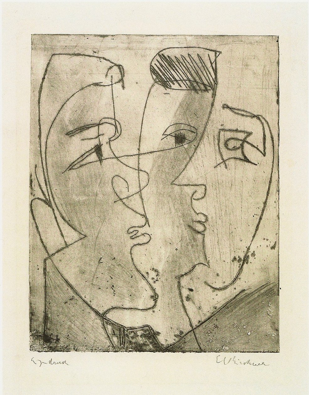 Tre ansikter av Ernst Ludwig Kirchner
