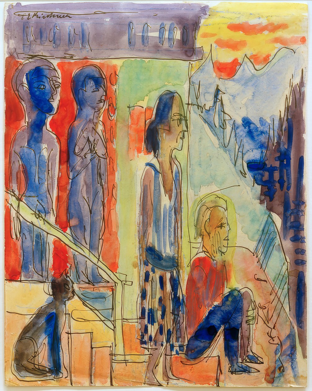 E.L.Kirchner, Før soloppgang av Ernst Ludwig Kirchner