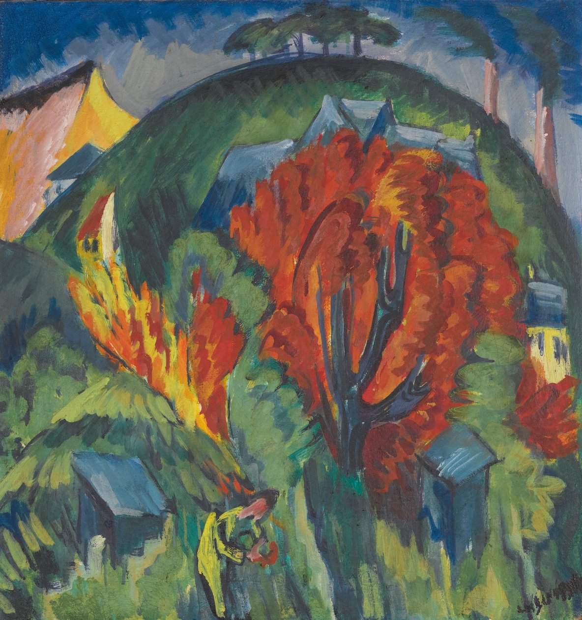 Galgenberg i Jena av Ernst Ludwig Kirchner