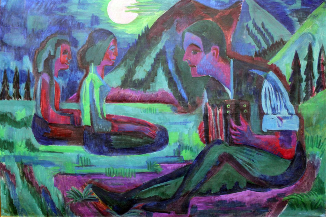 Handorgler i Mondnacht av Ernst Ludwig Kirchner