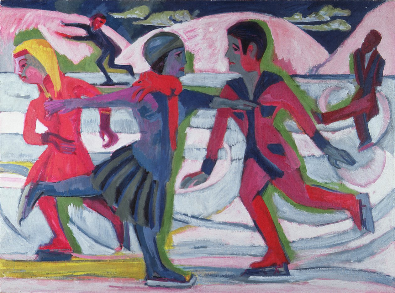 Skøyteløpere av Ernst Ludwig Kirchner