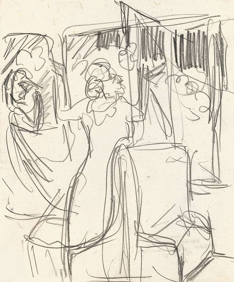 På toget av Ernst Ludwig Kirchner