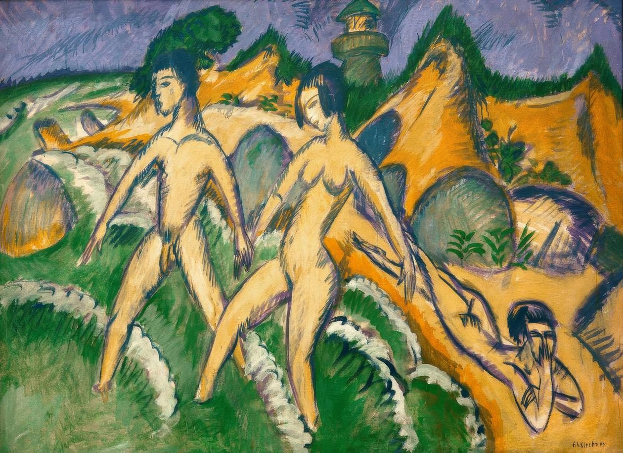 Å gå i sjøen av Ernst Ludwig Kirchner