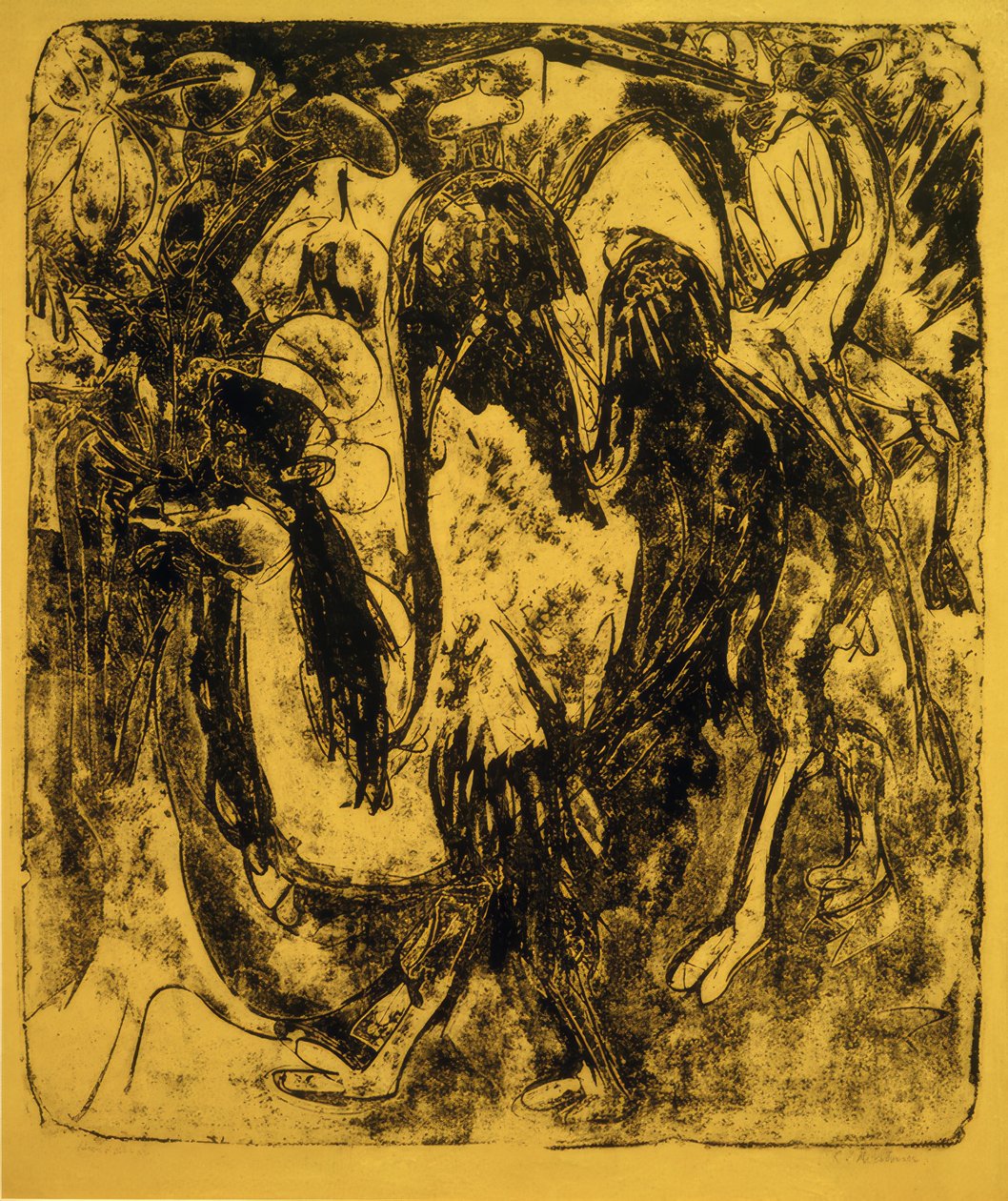 Kamel og dromedar av Ernst Ludwig Kirchner