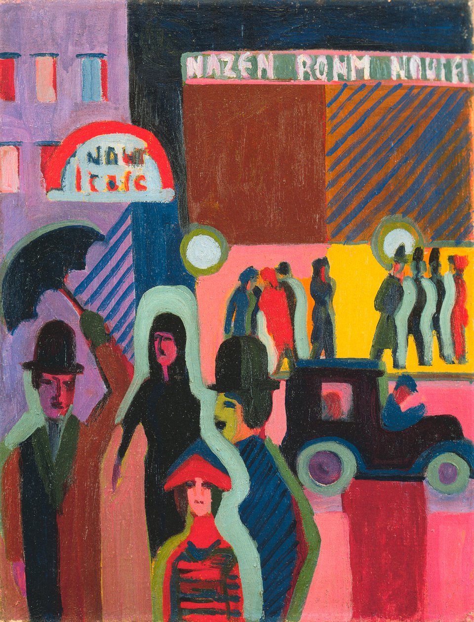 Varehus i regnet av Ernst Ludwig Kirchner