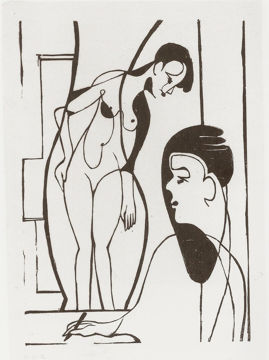Kunstner og modell av Ernst Ludwig Kirchner