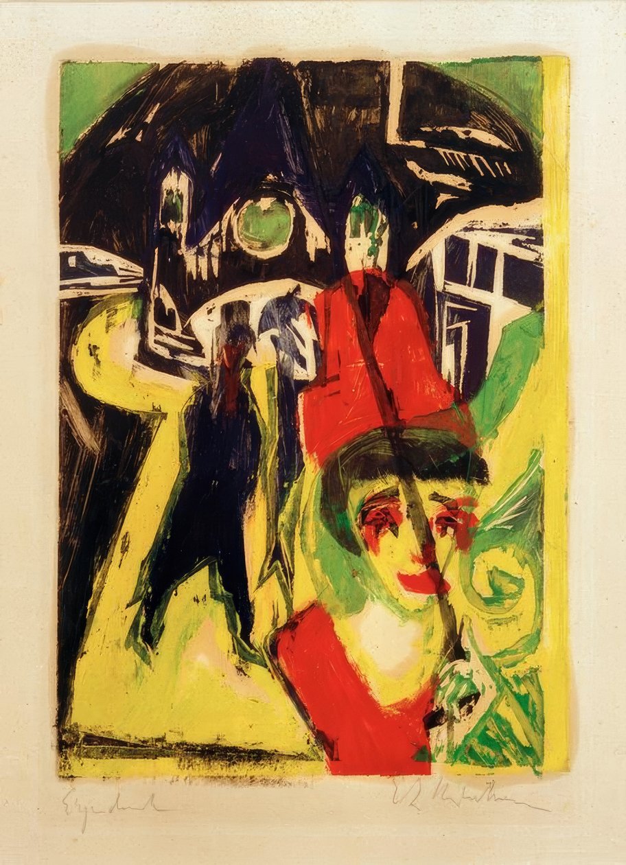 Cocotte på gaten av Ernst Ludwig Kirchner