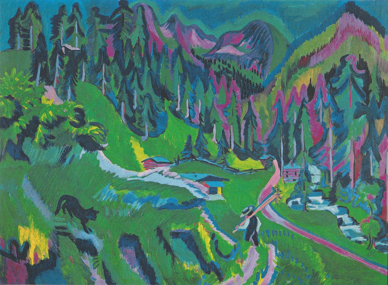 Landskap i Sertig -dalen av Ernst Ludwig Kirchner