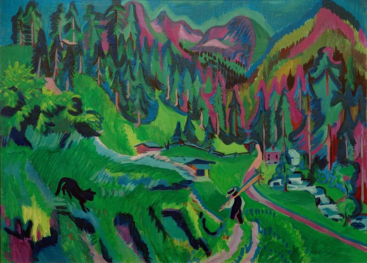 Landskapet i Sertig-dalen av Ernst Ludwig Kirchner
