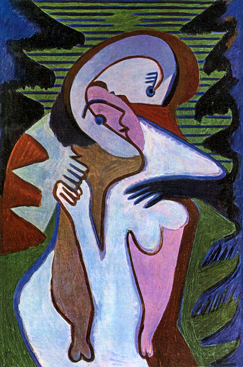 Lovers (kysset) av Ernst Ludwig Kirchner