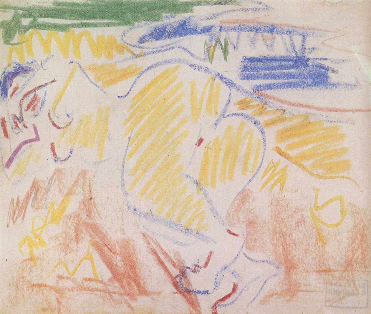 Løgn handling av Ernst Ludwig Kirchner