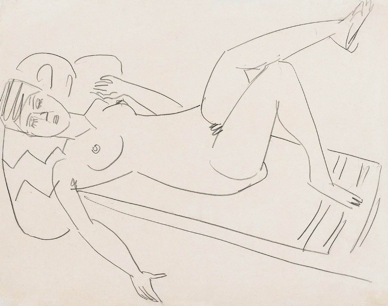 Løgn jente av Ernst Ludwig Kirchner