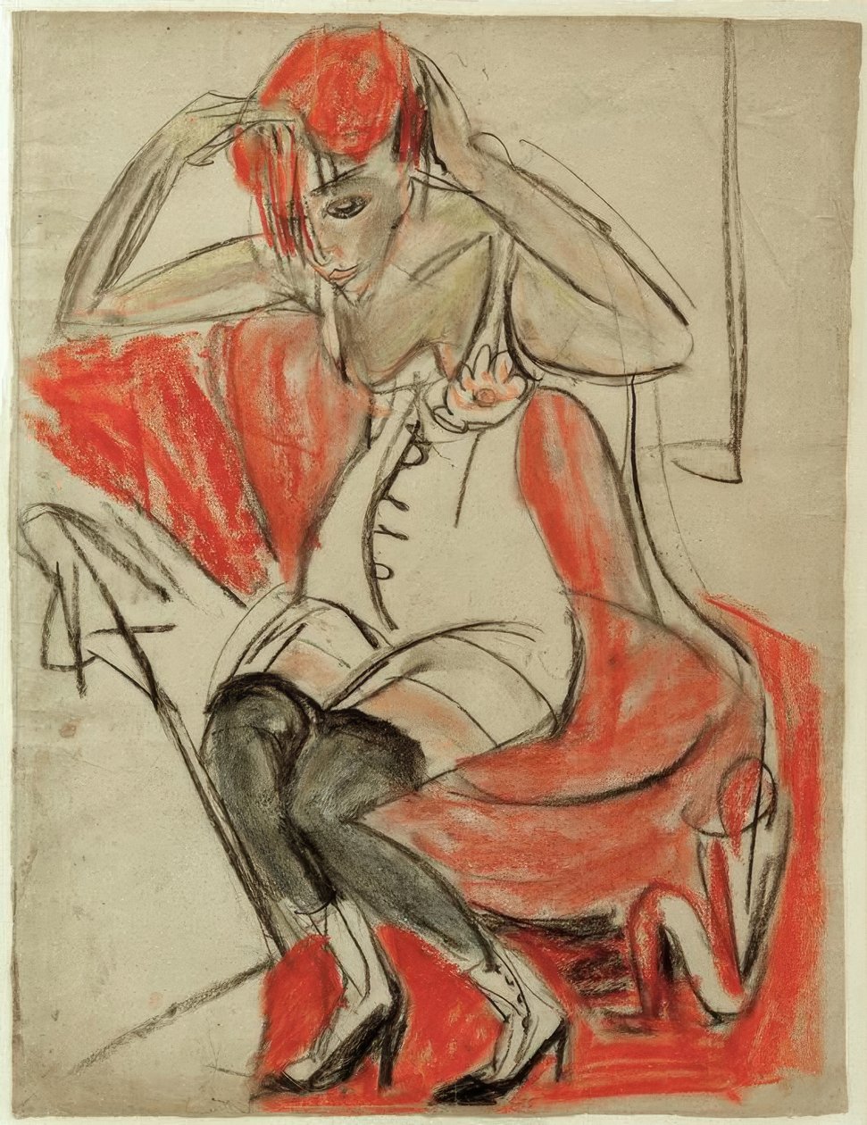Jente på fiolett lenestol av Ernst Ludwig Kirchner