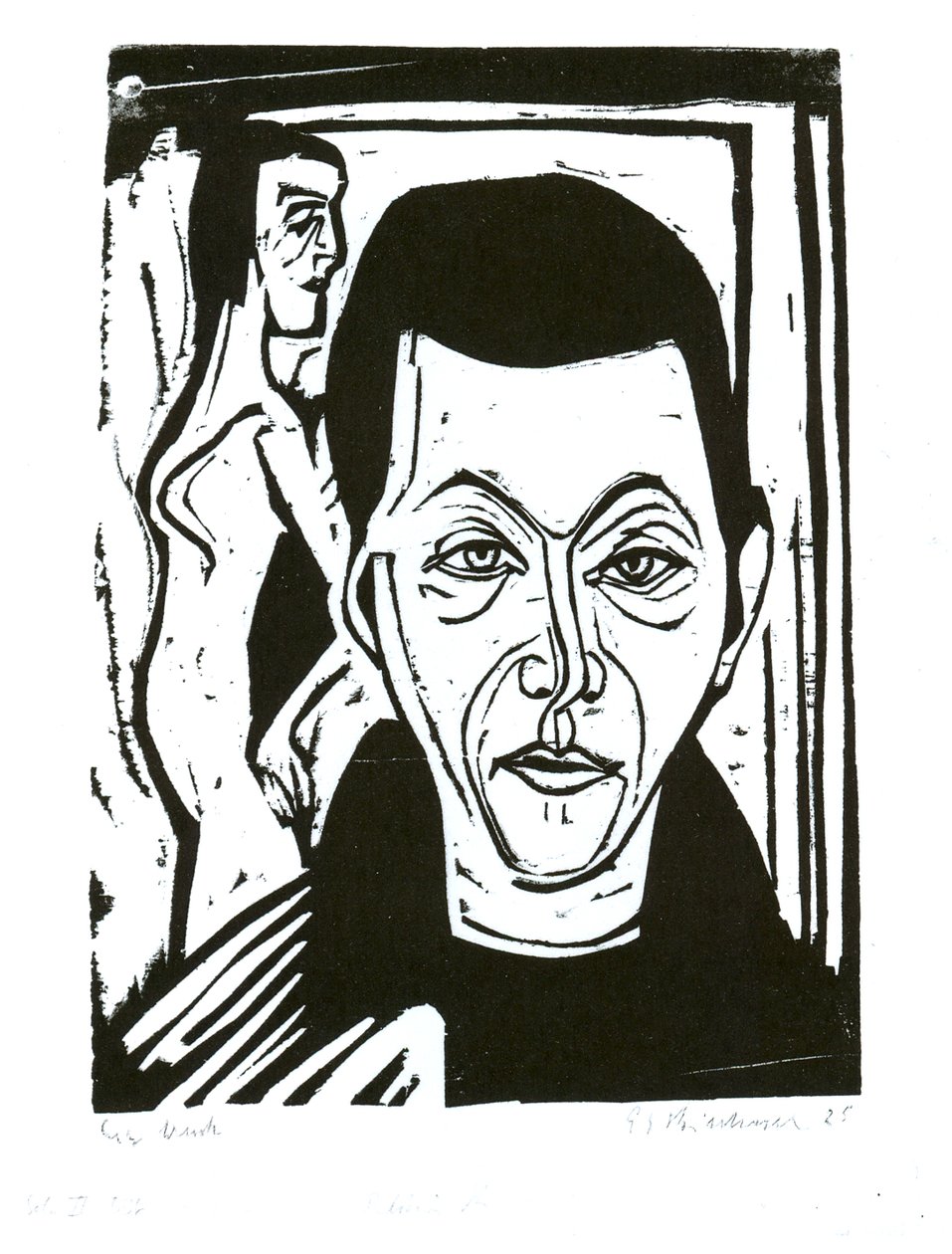 Mannens hode av Ernst Ludwig Kirchner