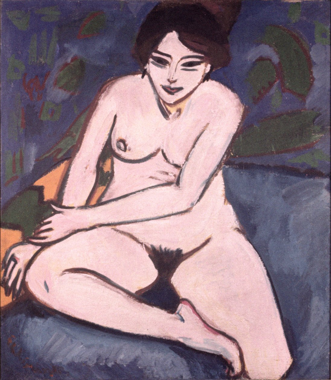 Modell på Blue Ground, 1906 av Ernst Ludwig Kirchner
