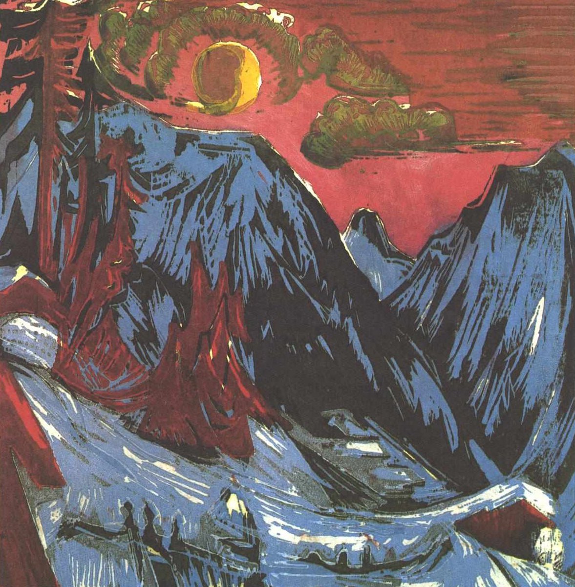 munnen natt av Ernst Ludwig Kirchner