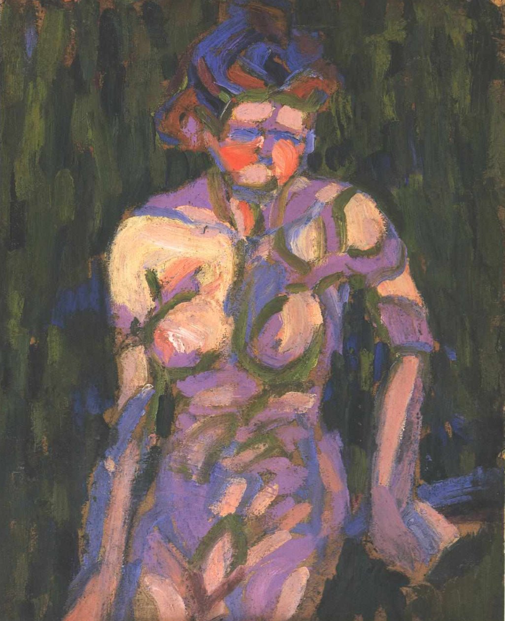 Naken jente med grenskygge av Ernst Ludwig Kirchner