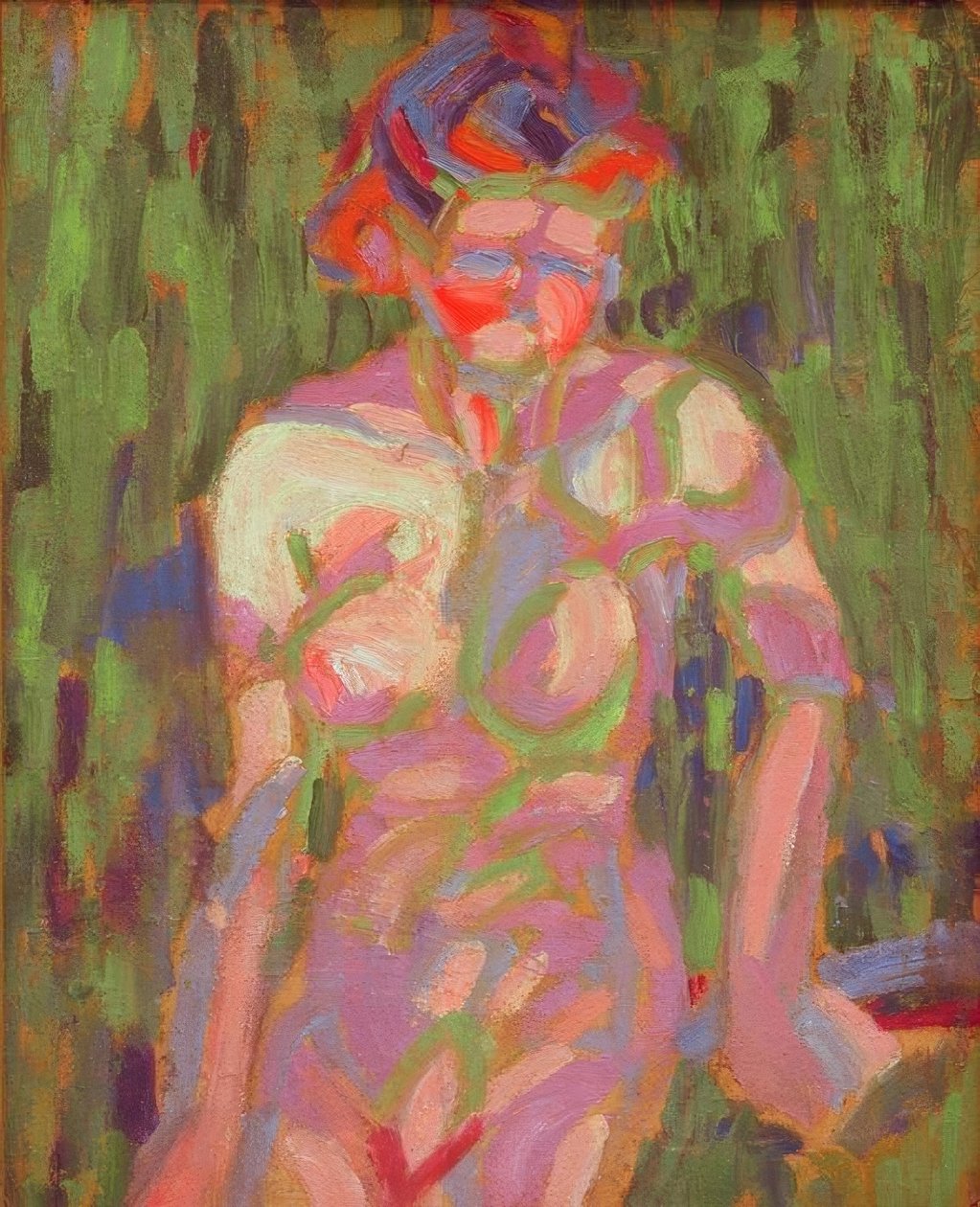 Naken jente med grenskygge av Ernst Ludwig Kirchner