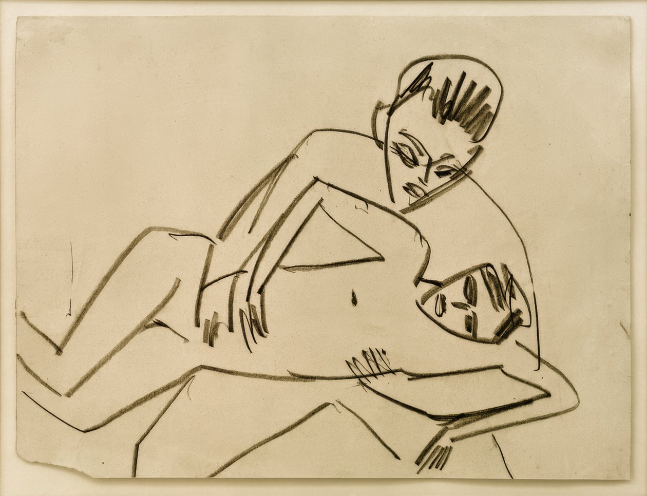 Uten tittel (Fränzi med ektemann) av Ernst Ludwig Kirchner