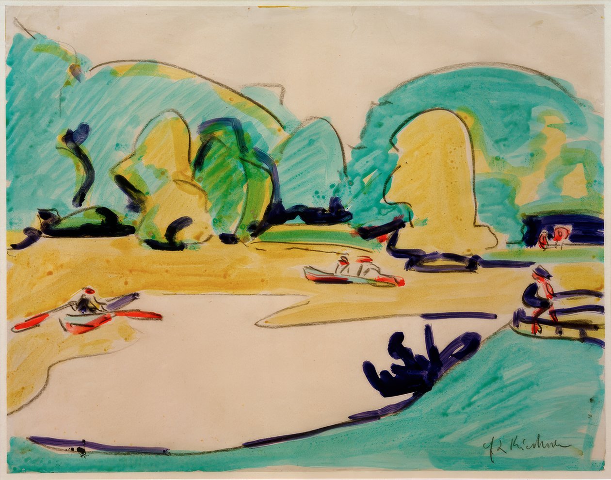 Uten tittel (parklandskap i Dresden) av Ernst Ludwig Kirchner