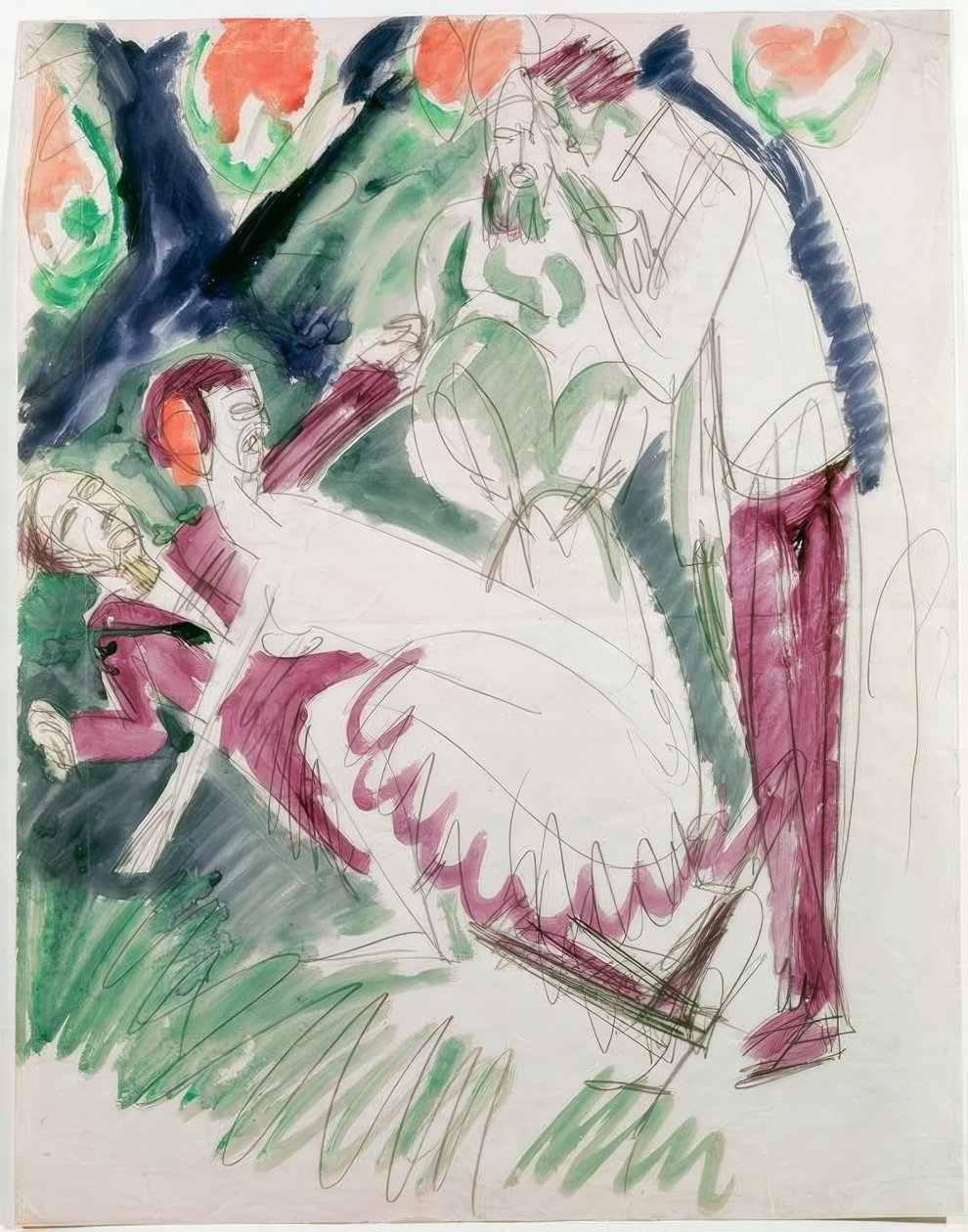 Pantomime Reimann II av Ernst Ludwig Kirchner