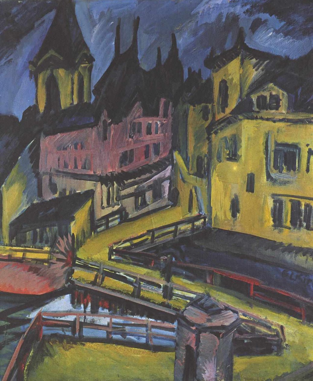 Chemnitz gate bridge av Ernst Ludwig Kirchner