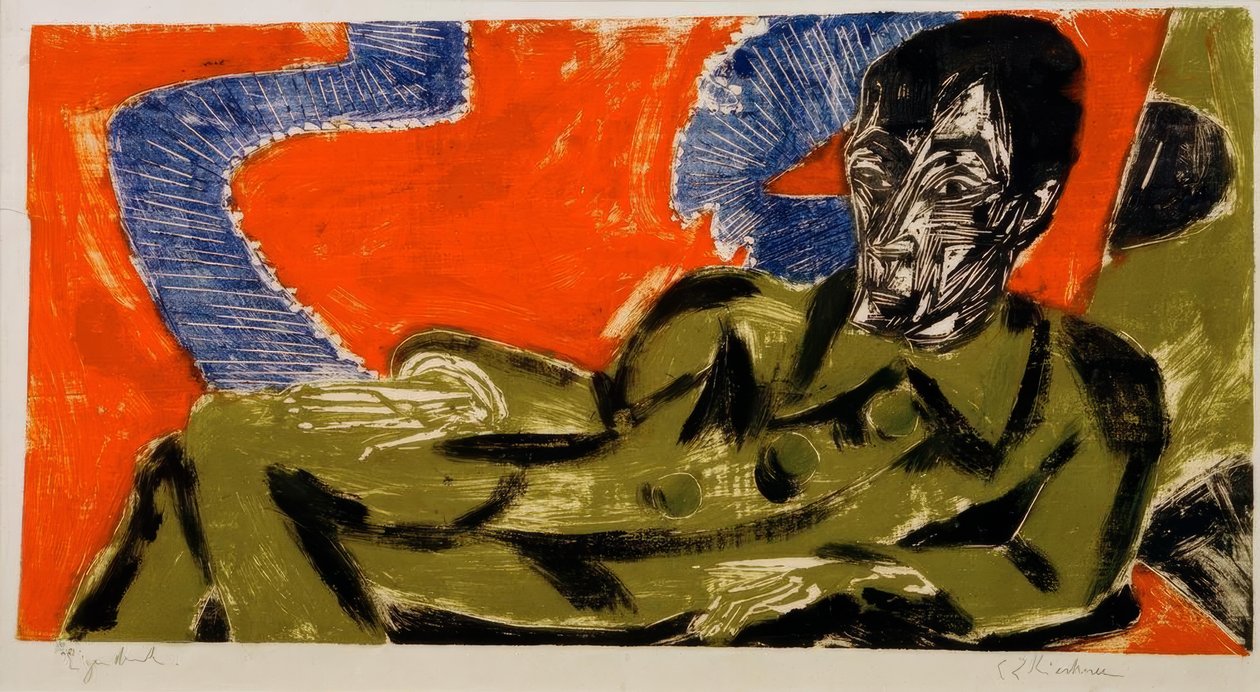 Portrett Otto Mueller av Ernst Ludwig Kirchner