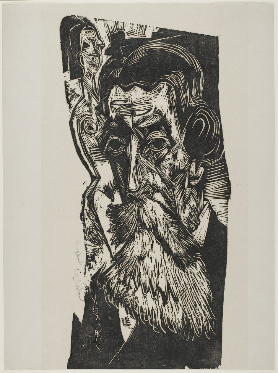 Portrett av Ludwig Schames, 1917-1918 av Ernst Ludwig Kirchner