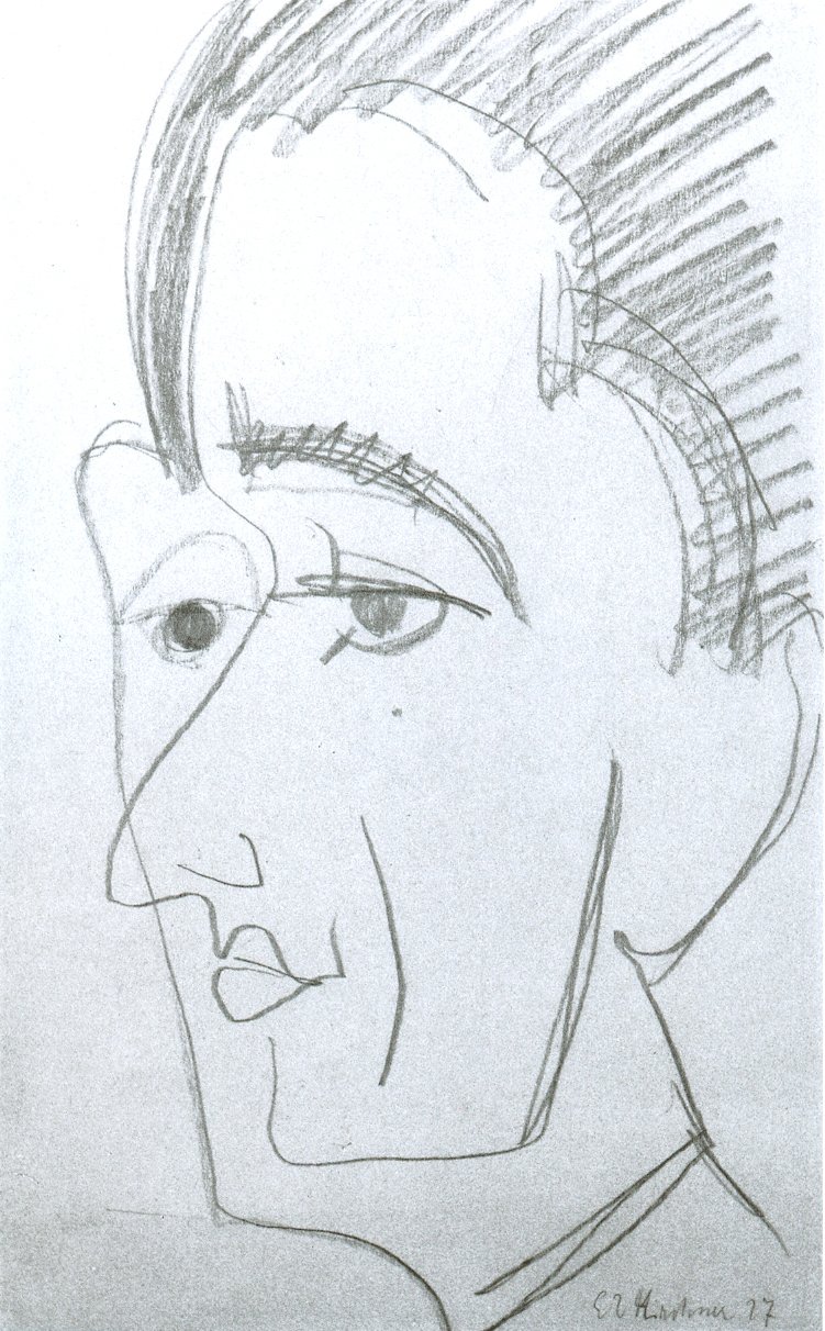 portrett av Ernst Ludwig Kirchner