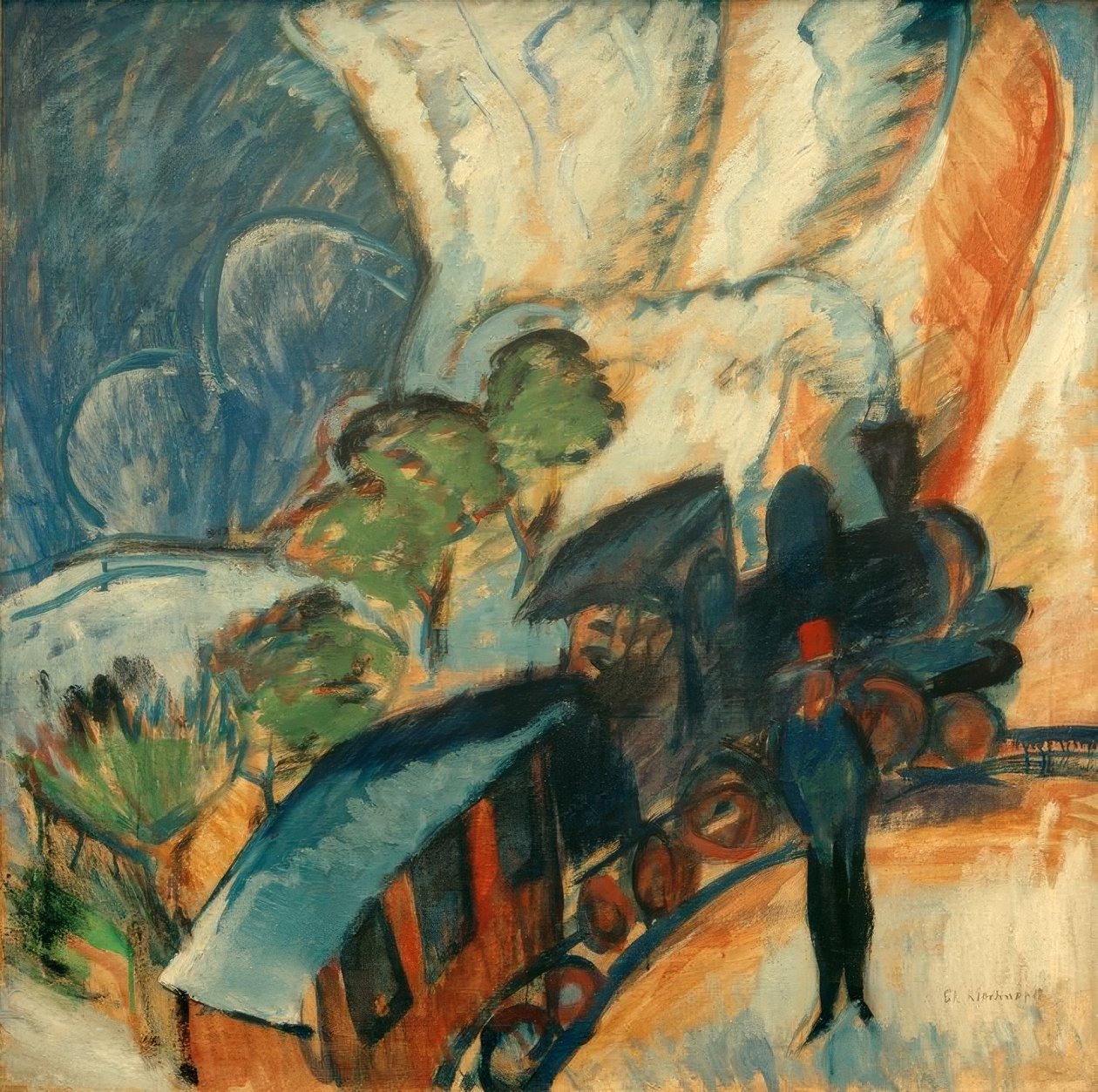 Rhaetian Railway av Ernst Ludwig Kirchner