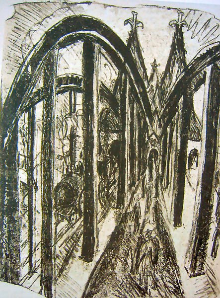 Rhinbroen i Köln av Ernst Ludwig Kirchner