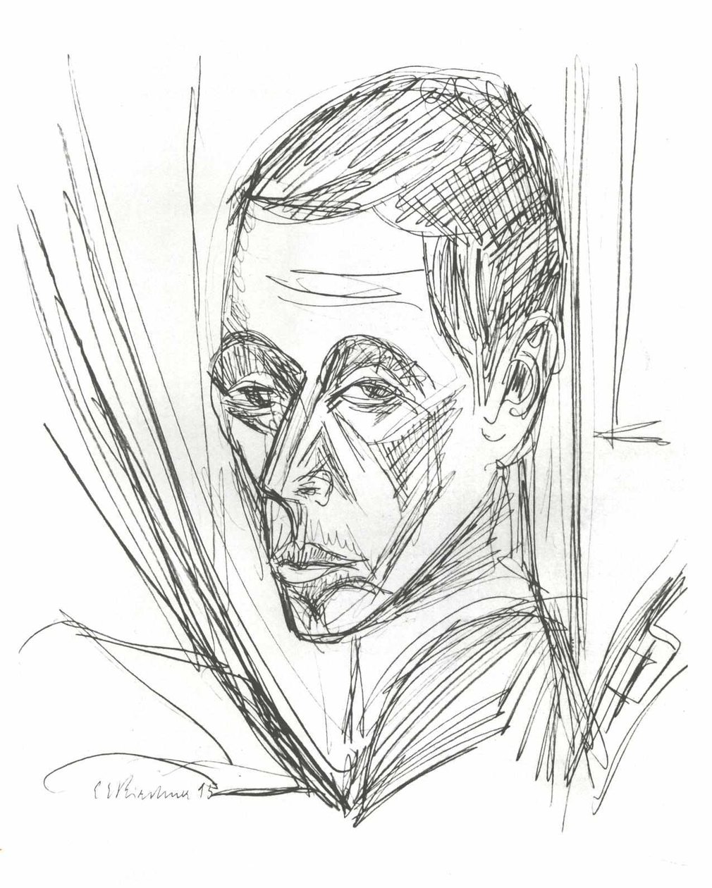 Selvportrett av Ernst Ludwig Kirchner