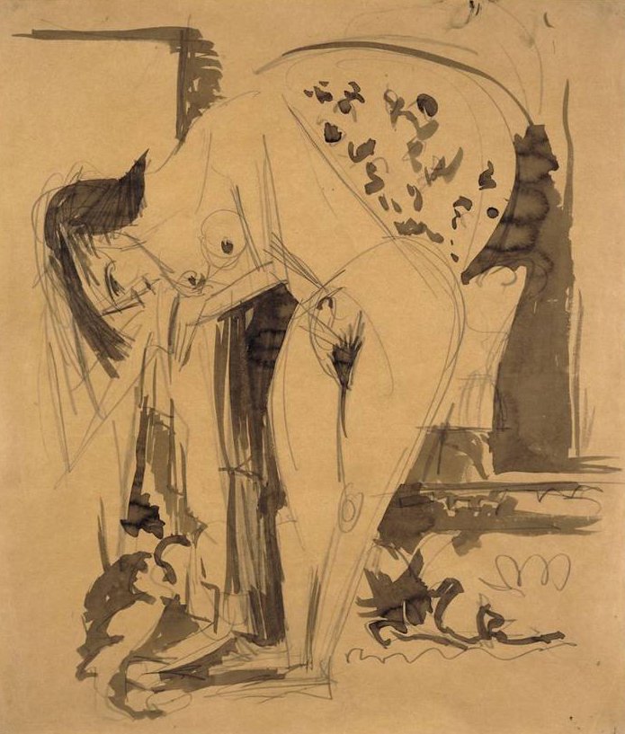 Bøyning i rommet av Ernst Ludwig Kirchner