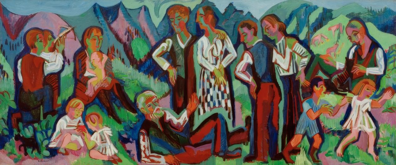 Fjellbondesøndag (alpesøndag) av Ernst Ludwig Kirchner