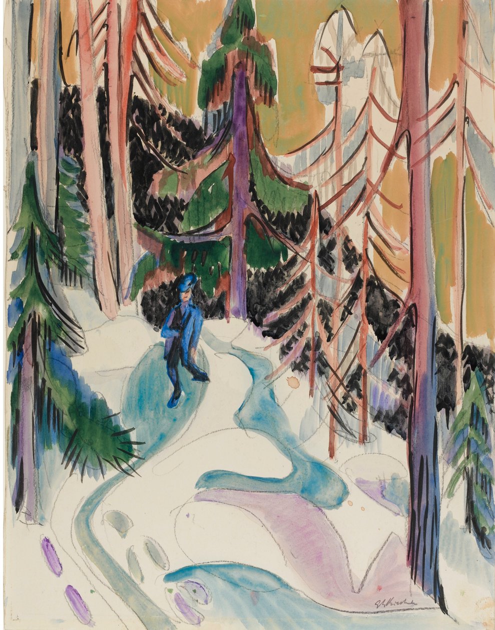 Tur i skogen av Ernst Ludwig Kirchner