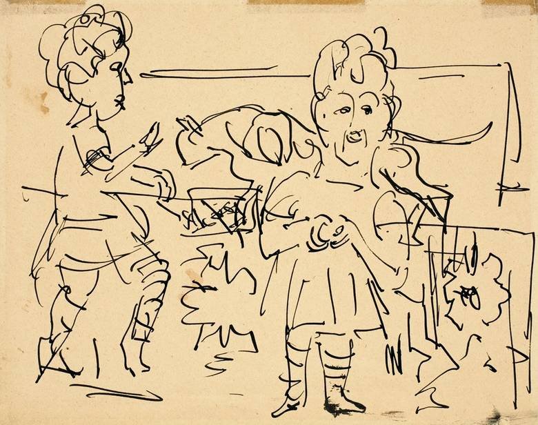Leker barn av Ernst Ludwig Kirchner