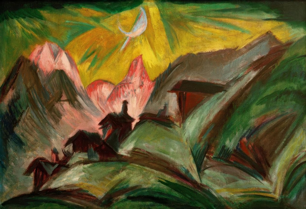 Stafelalp ved måneskinn av Ernst Ludwig Kirchner