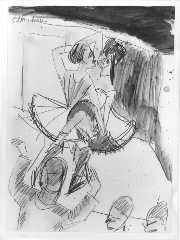 Tanzerinnenpaar_im_Variete av Ernst Ludwig Kirchner