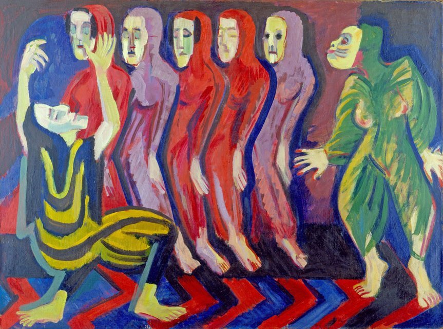 Totentanz der Mary Wigman av Ernst Ludwig Kirchner
